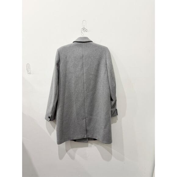 Zara TRF Outerwear Double-Breasted Mid-Length Overcoat Gray Women's Size Large - Picture 4 of 6
